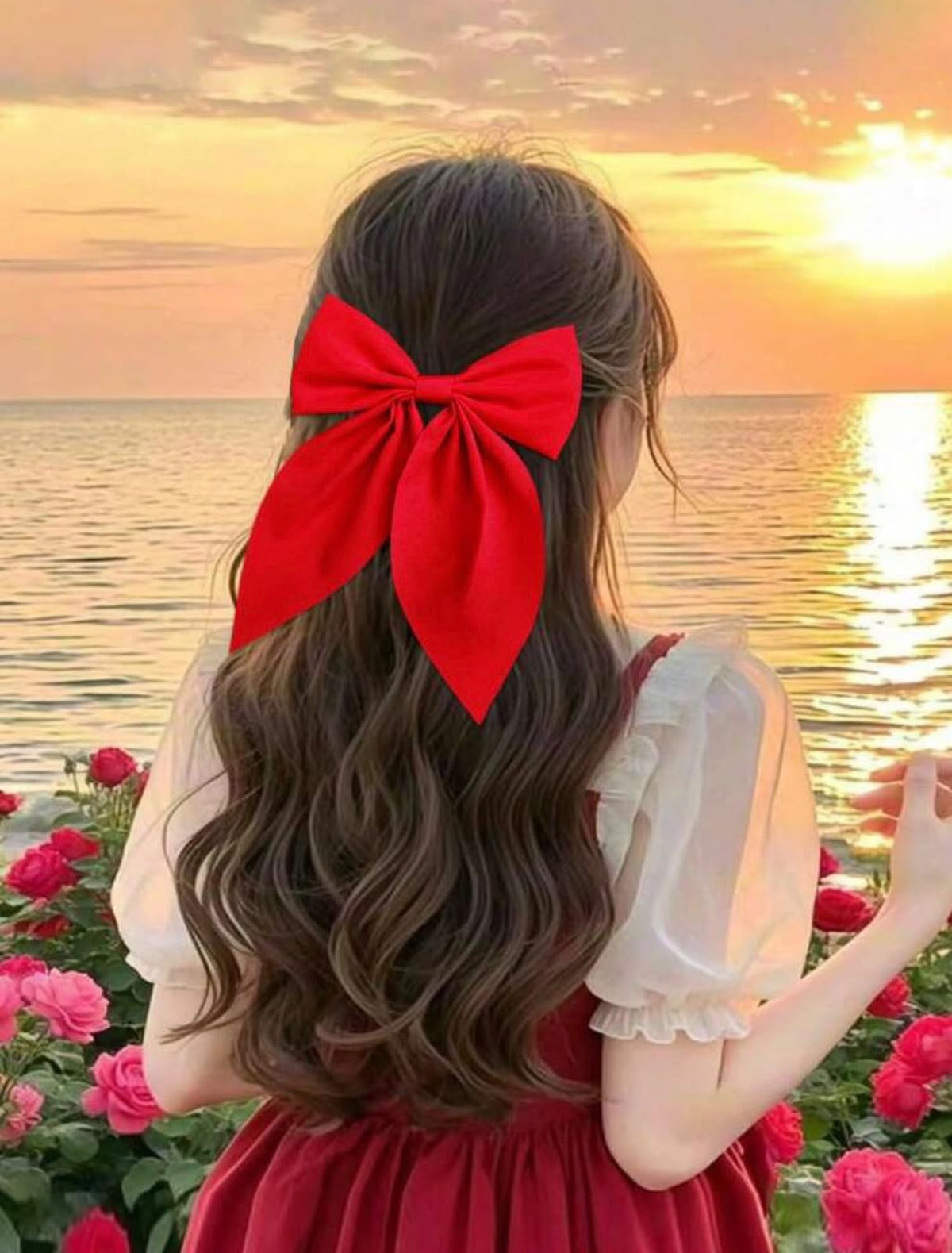 ربطة شعر حمراء - بو